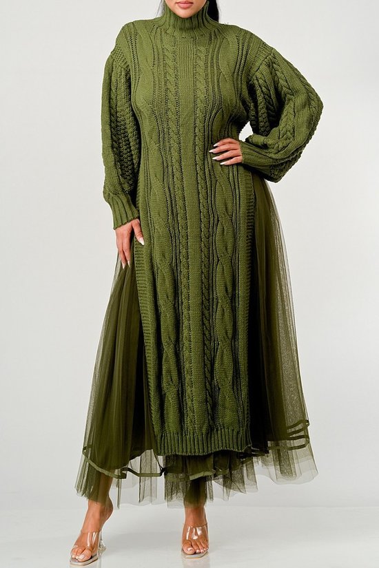 Tulle Sweater Dress