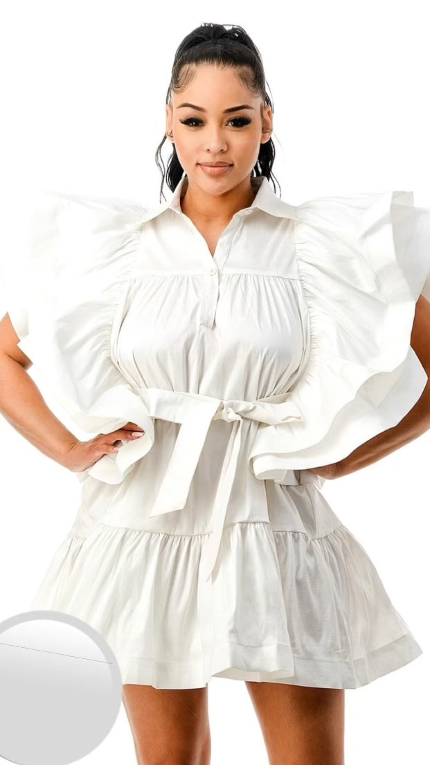 Button Down Ruffle Mini Plus