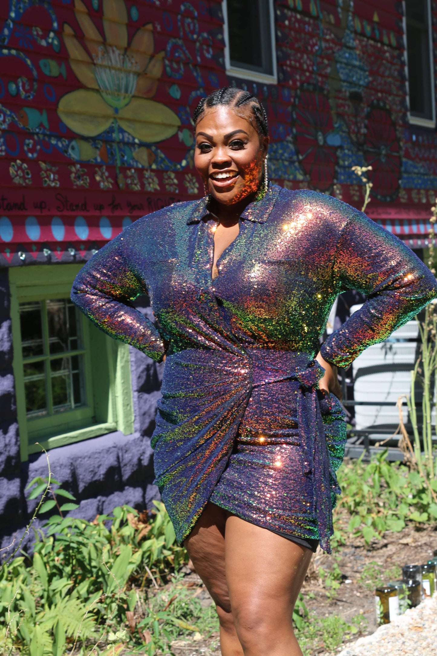 Wrap Sequins Mini