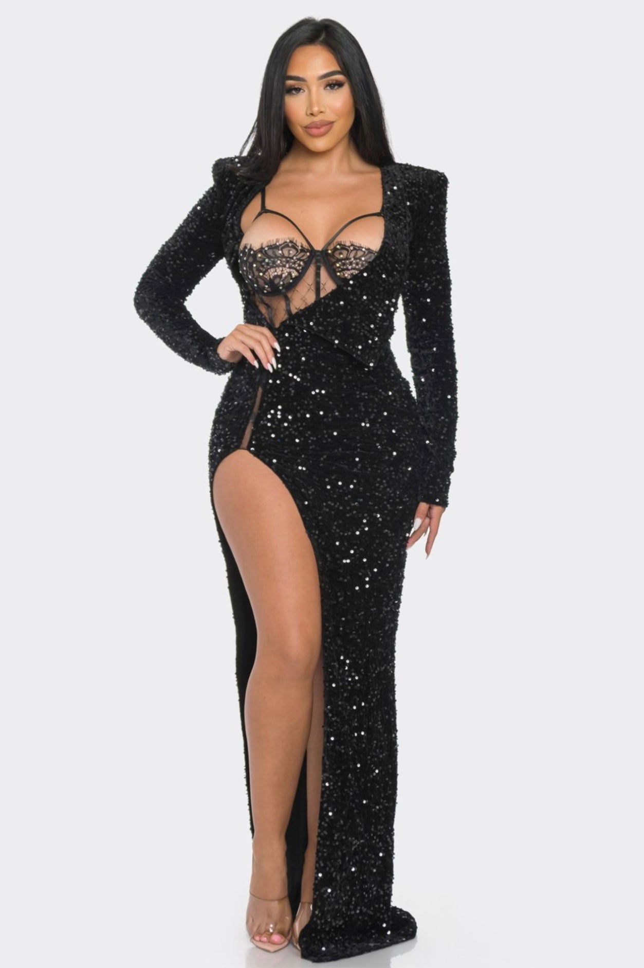 Sequins Sexy Legg Maxi