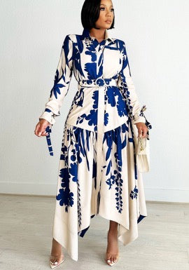 Unbalanced Print Maxi