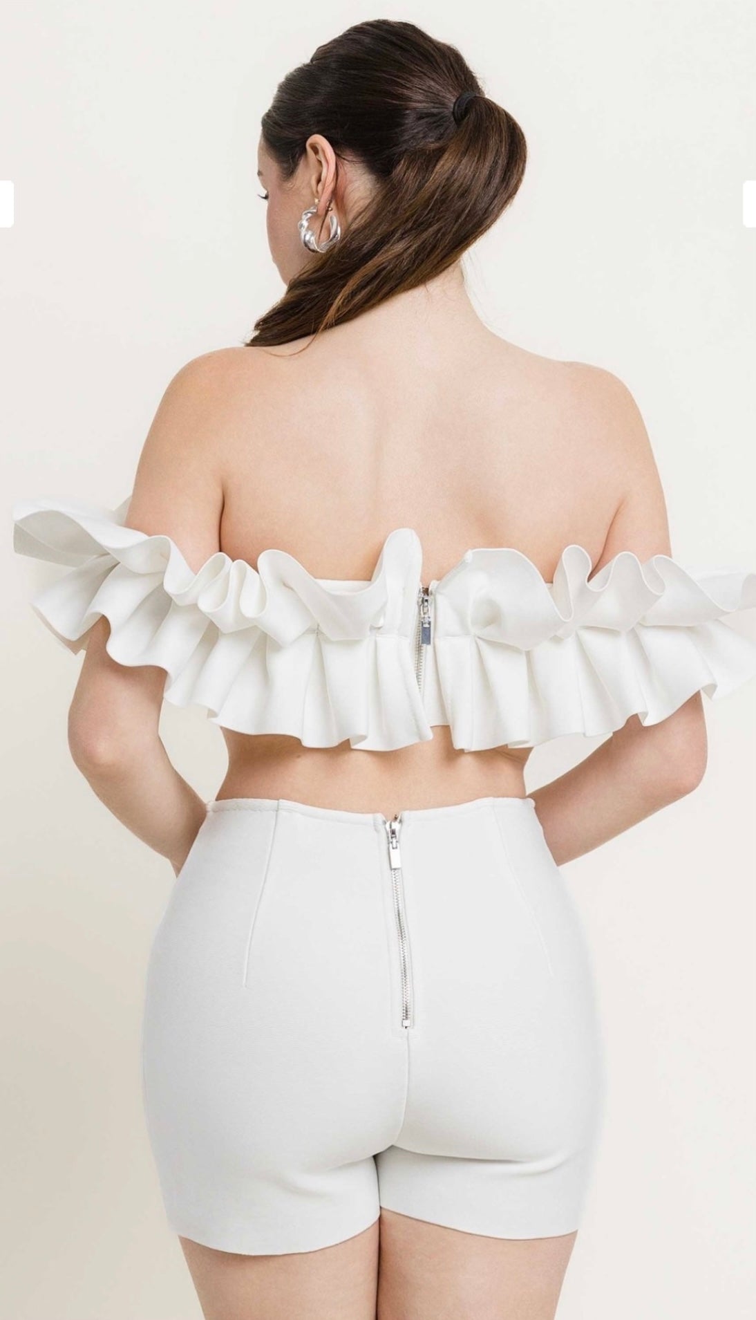 Ruffle Off The Shoulder Bandage Set