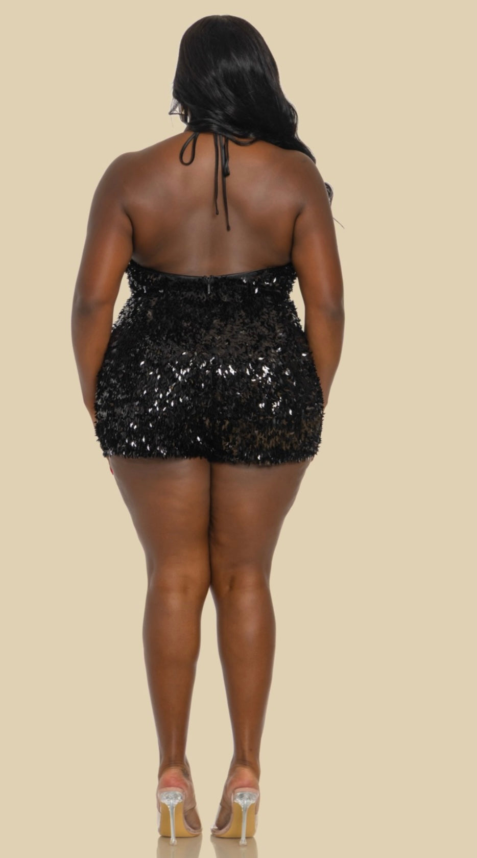 Sequins Halter Romper