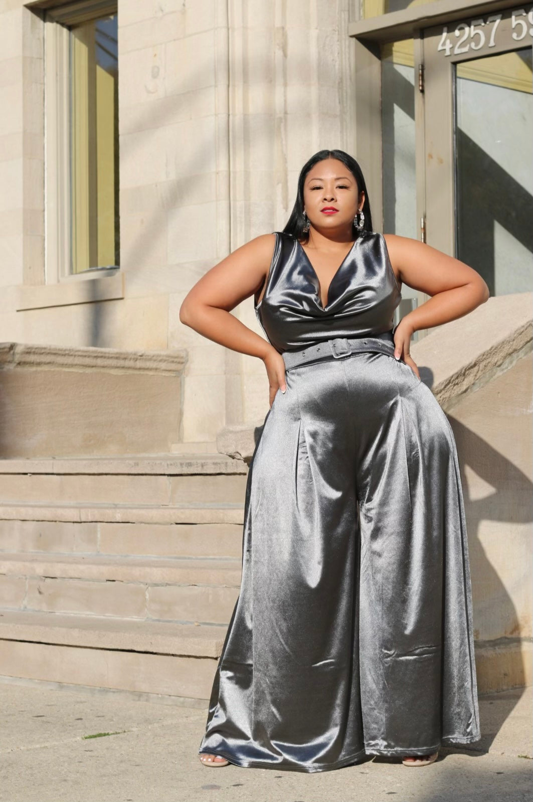 Silk Wide Leg Jumpsuit