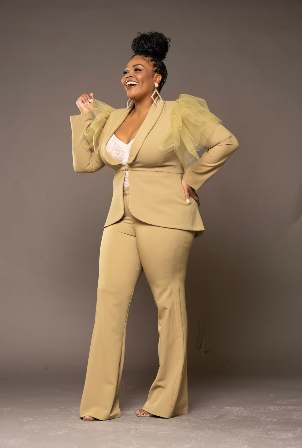 Tulle Shoulder Suit