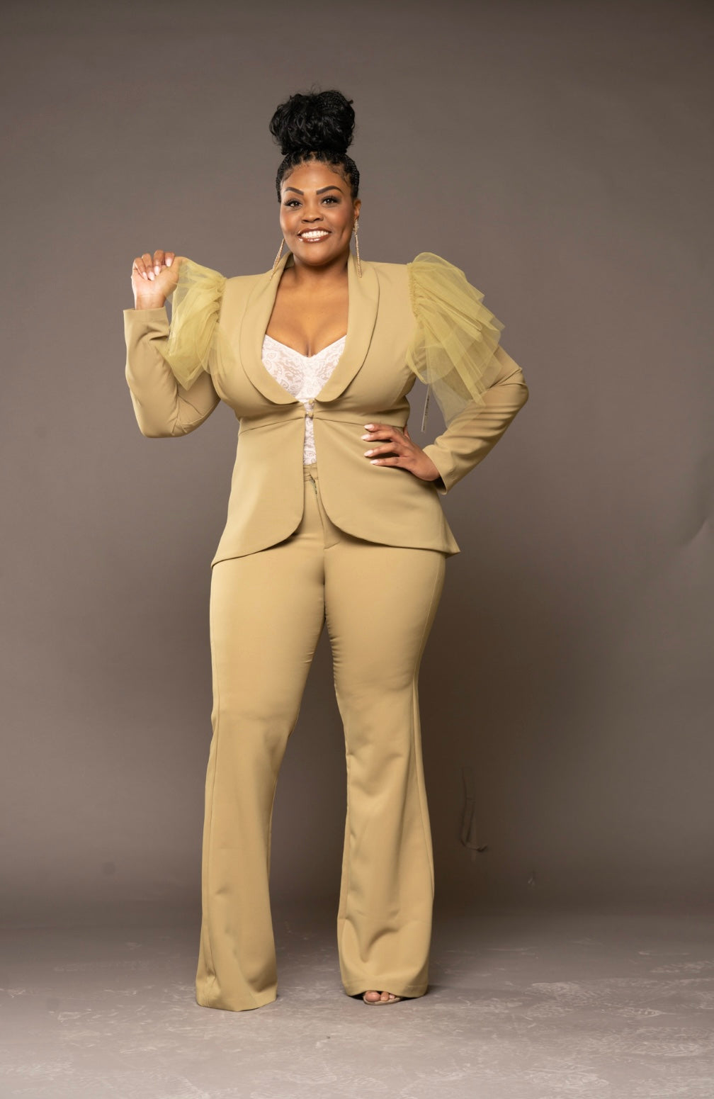 Tulle Shoulder Suit
