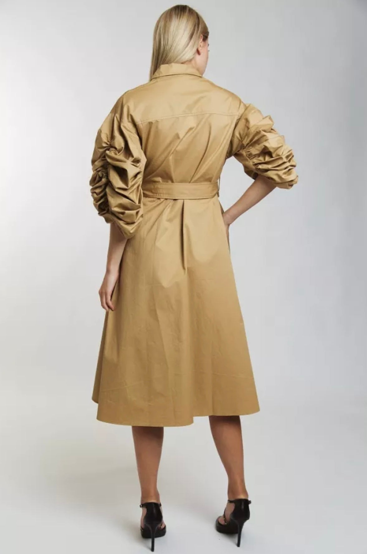 Crunch Sleeve Coat Dress