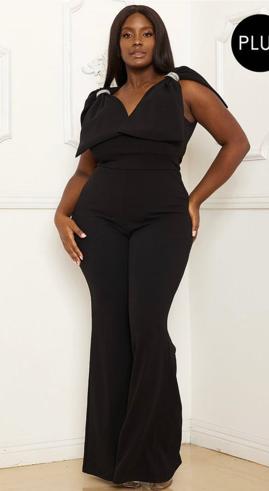 Rhinestone Ribbon Jumpsuit