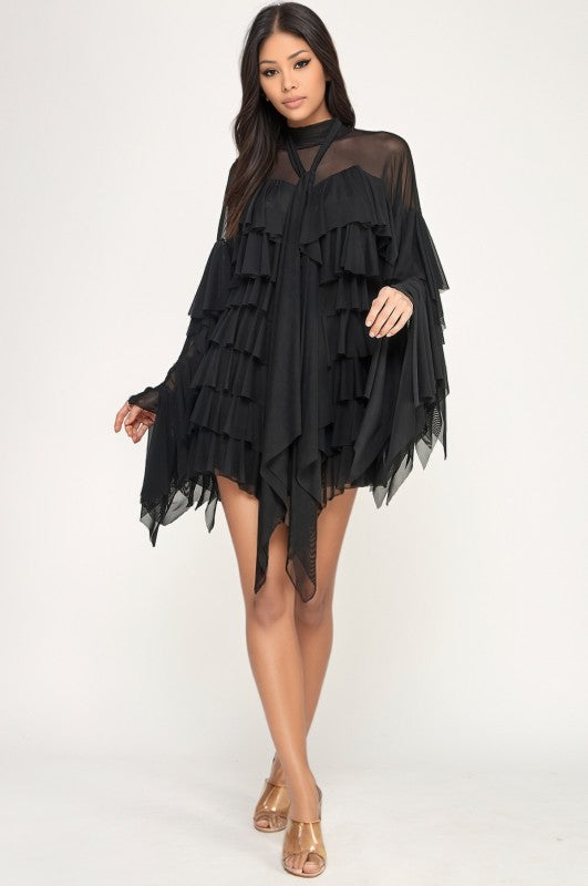 Ruffle Tunic With Bow