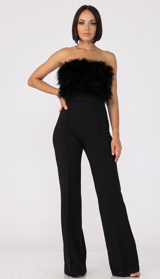 Feather Tube Jumpsuit