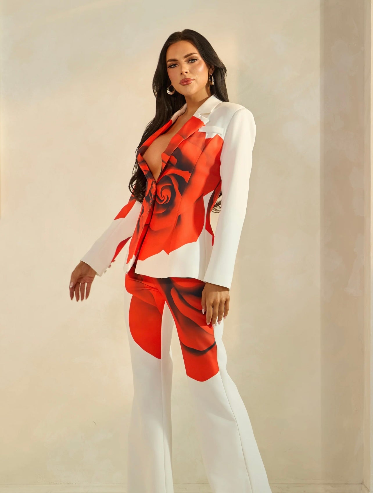 Big Flower Blazer 2pcs Set