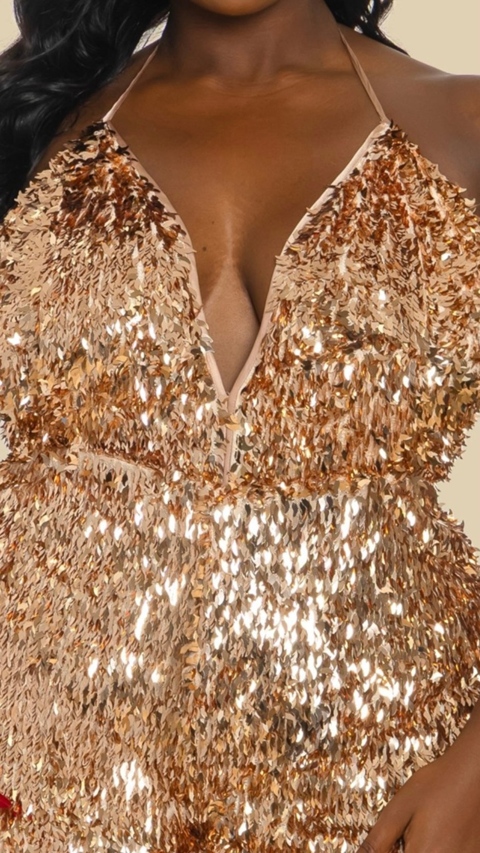 Sequins Halter Romper