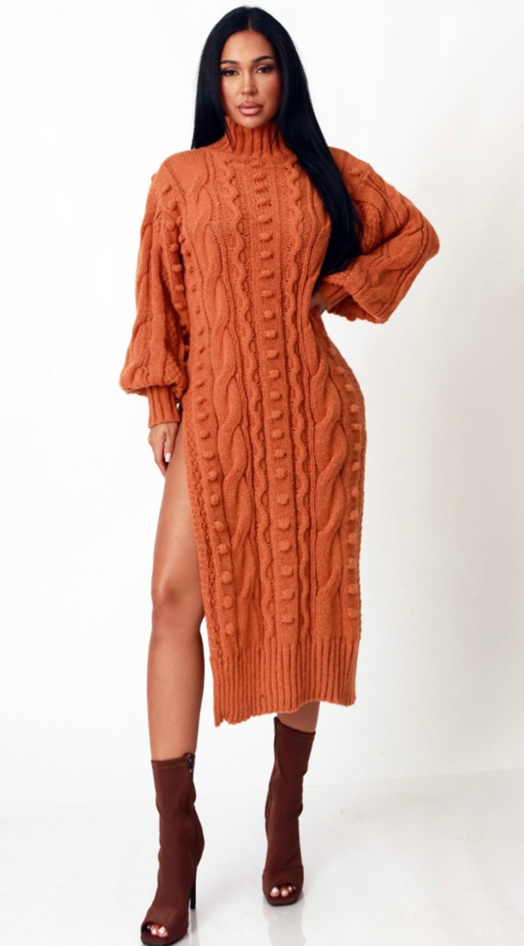 Cable Knit Sweater Dress/Top