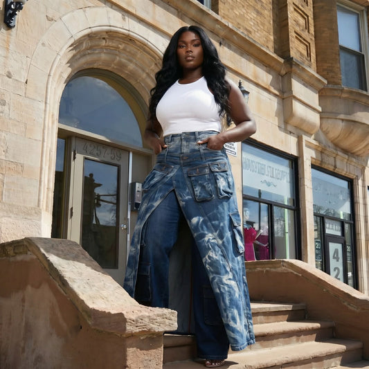 Distressed Skirt Combo