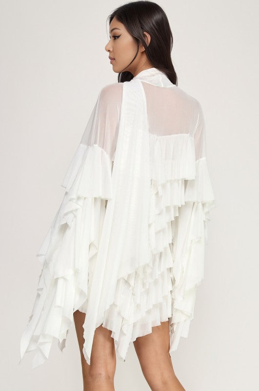 Ruffle Tunic With Bow