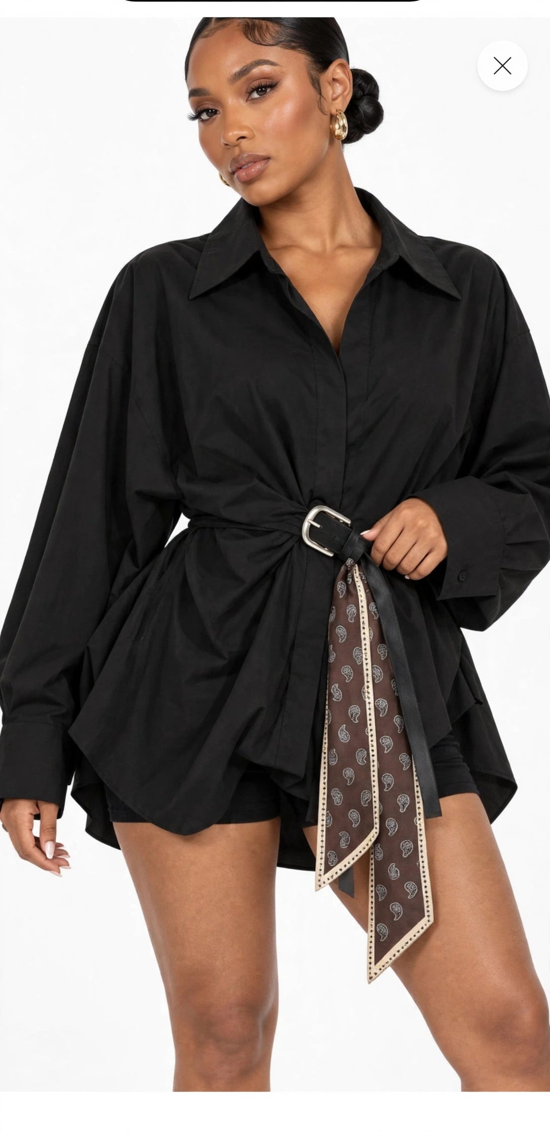 Oversize Button Down Blouse