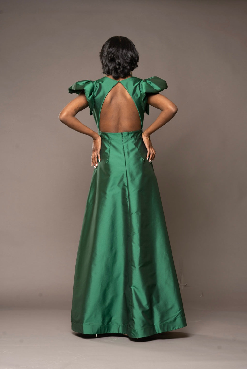 Purple And Green City Gown